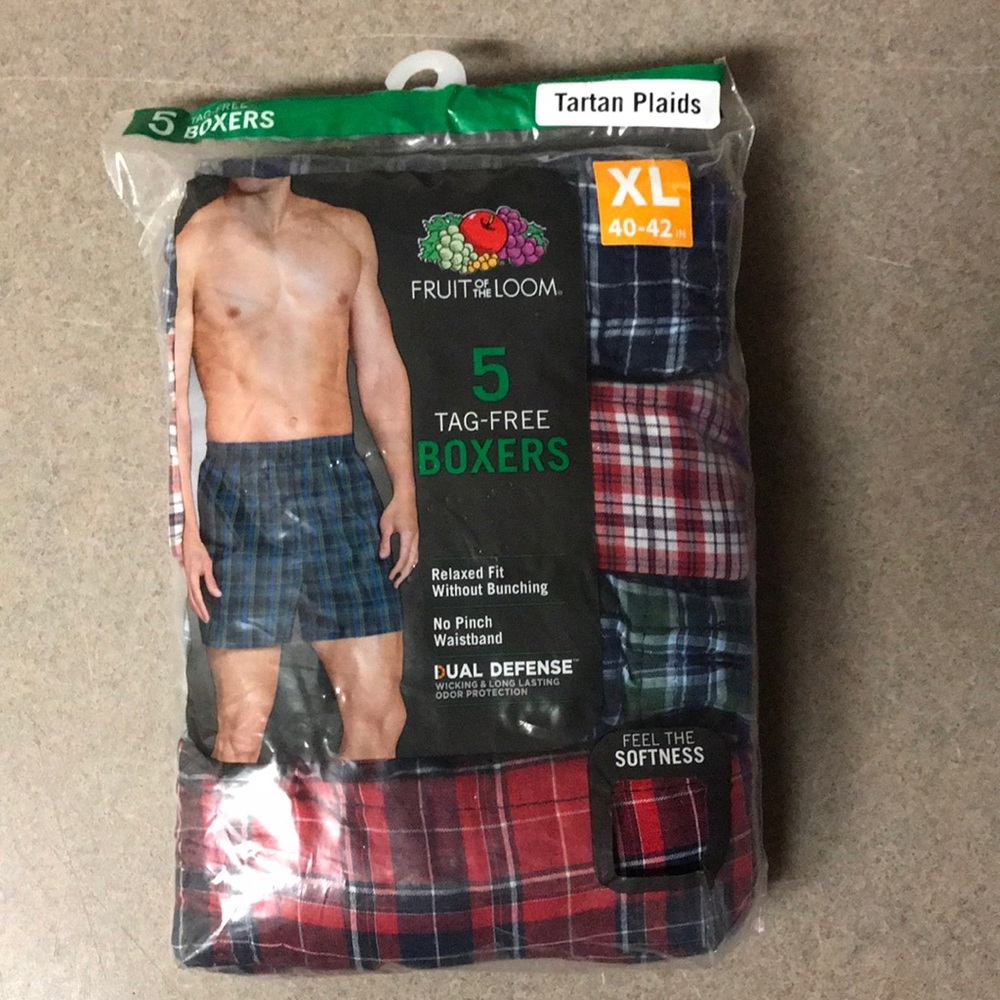 Fruit of the Loom 5-Pk. Tag Free Boxers sz.xl